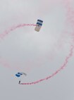 Members of the U.S. Air Force Wings of Blue descend from the skies during a performance at the 2015 Joint Base San Antonio Air Show and Open House Nov. 1, 2015, at JBSA-Randolph, Texas.  Air shows allow the Air Force to display the capabilities of our aircraft to the American taxpayer through aerial demonstrations and static displays. JBSA-Randolph’s air show allowed attendees to get up close and personal to see some of the equipment and aircraft used by the U.S. military today.  (U.S. Air Force photo by Senior Airman Krystal Wright/Released)