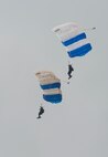 Members of the U.S. Air Force Wings of Blue perform during the 2015 Joint Base San Antonio Air Show and Open House Nov. 1, 2015, at JBSA-Randolph, Texas.  Air shows allow the Air Force to display the capabilities of our aircraft to the American taxpayer through aerial demonstrations and static displays. JBSA-Randolph’s air show allowed attendees to get up close and personal to see some of the equipment and aircraft used by the U.S. military today.  (U.S. Air Force photo by Senior Airman Krystal Wright/Released)
