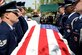The Laughlin Air Force Base Honor Guard carries the casket of retired Maj. Gen. Homer Lewis in Eagle Pass, Texas, on Oct. 28, 2015. (U.S. Air Force photo/Tech. Sgt. Steven R. Doty) 