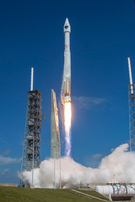 A United Launch Alliance Atlas V carrying the Air Force's GPSIIF-11 launches from Space Launch Complex 41 at Cape Canaveral Air Force Station, Fla. The 45th Space Wing supported the U.S. Air Force’s eleventh launch of Boeing-built Global Positioning System IIF satellite aboard a ULA Atlas V from Space Launch Complex 41, here Oct. 31, 2015, at 12:13 p.m. EDT. (Courtesy photo by United Launch Alliance)