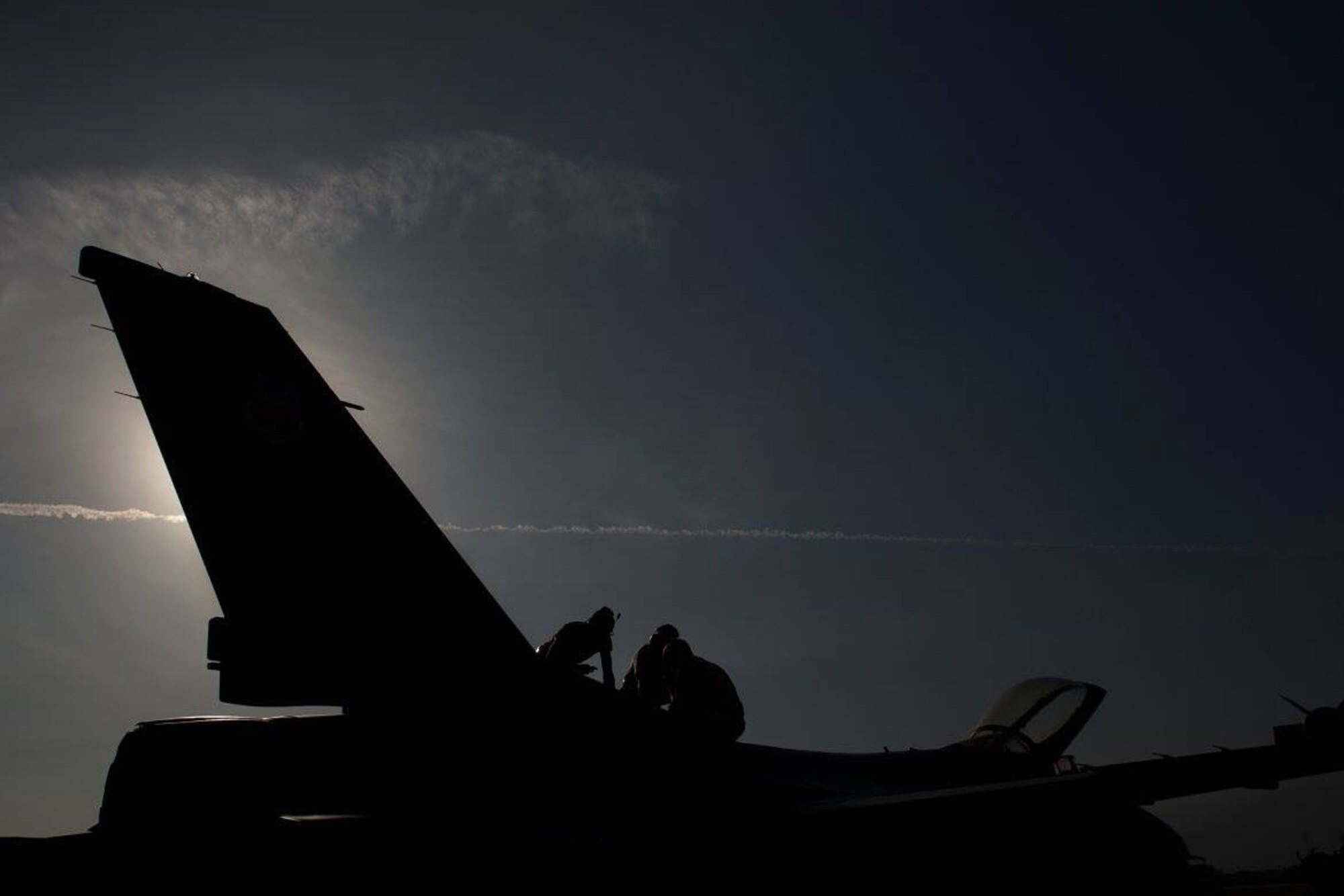 Airmen assigned to the 455th Expeditionary Aircraft Maintenance Squadron, deployed from Hill Air Force Base, Utah, perform maintenance on an F-16 at Bagram Airfield, Afghanistan, Oct. 30. The Airmen ensure the aircraft are prepared for flight and return them to a mission-ready state once they land. (U.S. Air Force photo/Tech. Sgt. Joseph Swafford) 