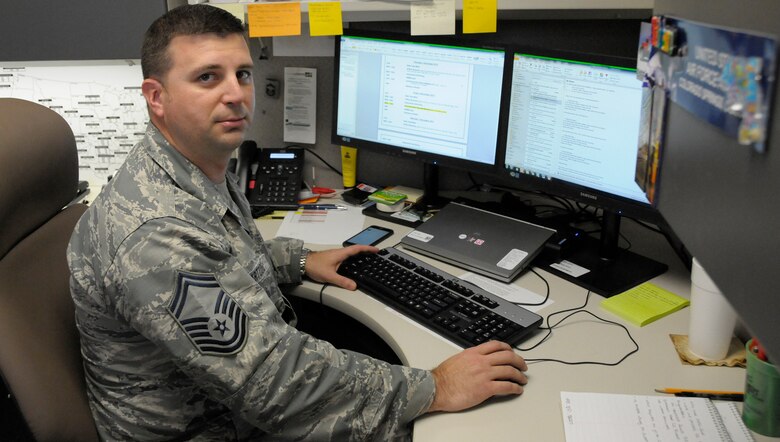 Senior Master Sgt. James Hertzog, Emergency management superintendent in the HQ Air Force Reserve Command Inspector General's Office, administered life-saving CPR to his neighbor who collapsed while mowing the lawn. (U.S. Air Force photo/Tech Sgt. Mercedes-Kimble Crossland)