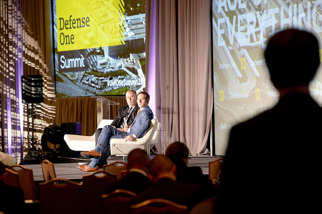 Deputy Defense Secretary Bob Work listens to a comment from an audience member during the 3rd Annual Defense One Summit in Washington, D.C., Nov. 2, 2015. DoD photo by U.S. Army Sgt. 1st Class Clydell Kinchen