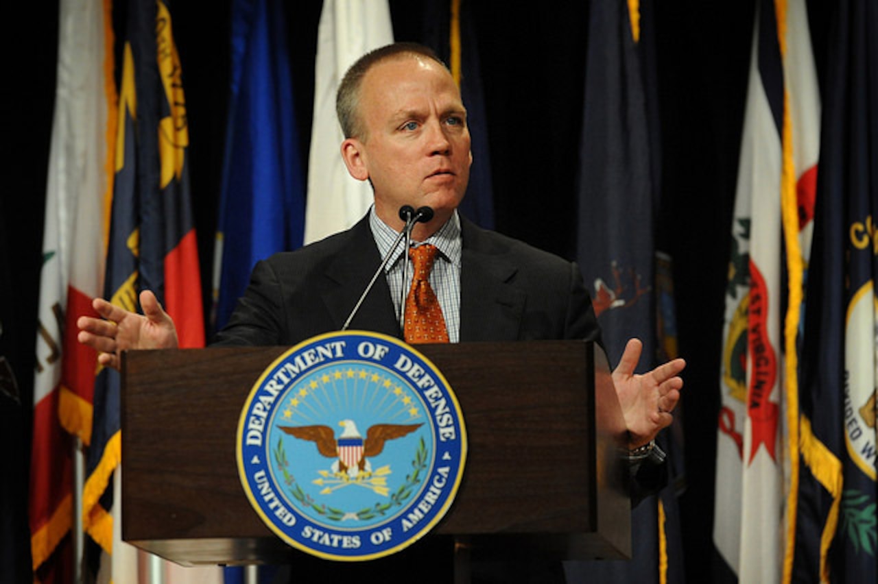 Acting Undersecretary of Defense for Personnel and Readiness Brad Carson delivers remarks at the 35th Annual Department of Defense Disability Awards ceremony at the Pentagon, Oct. 29, 2015. DoD photo