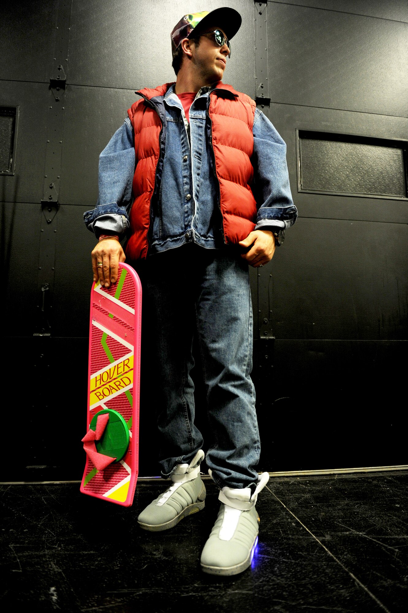 Wayne McNamara, Minot resident, dressed as Marty McFly at iMagicon in Minot, N.D. Oct. 30, 2015. iMagicon is a comic book convention that showcases local filmmakers, local businesses and promotes anything pop culture, several Airmen from Minot Air Force Base volunteered during the 2 day event. (U.S. Air Force photo by Staff Sgt. Chad Trujillo)