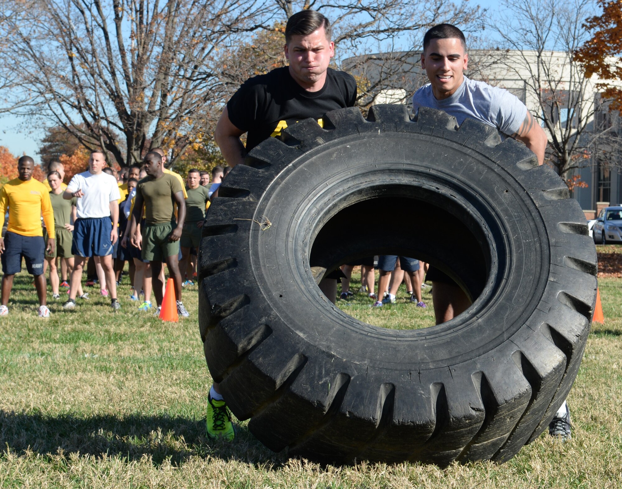 Participants in the Joint Professional Development Seminar compete in a Field Competition on Nov. 3, 2015 at the National Defense University. The event was part of the five-day course designed to engage Noncommissioned and Petty Officers in deliberate development to equip them to lead through the challenges of the 21st century. (U.S. Air Force Photo/1Lt. Esther Willett)