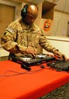 Army Sgt. Deon D. Matthews, a Sanford, N.C. native deployed to Forward Operating Base Lagman with the 116th Virginia Army National Guard, DJs twice weekly for the troops.