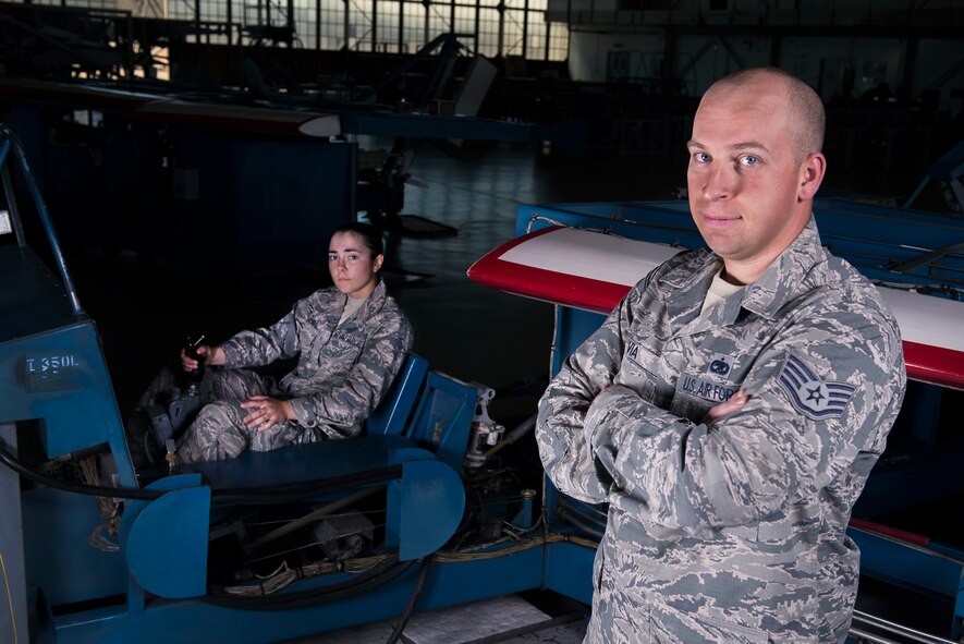 Staff Sgt. Jeffrey Via, 362nd Training Squadron instructor and native of Baltimore Md., has been in the Air Force for 10 years and is the Instructor of the Week at Sheppard Air Force Base, Texas, for the week of Oct. 27 through Nov. 2, 2015. Via is responsible for leading a team of five for the newly revised Fundamentals of Aircraft Maintenance Course. (U.S. Air Force photo/Senior Airman Kyle Gese)