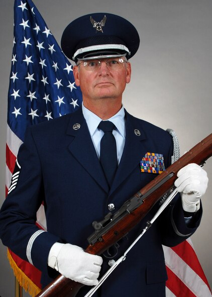 Retired Master Sgt. Earl Nilsen served as a member of the 120th Airlift Wing’s Honor Guard. (U.S. Air National Guard photo by Senior Master Sgt. Eric Peterson/Released)

