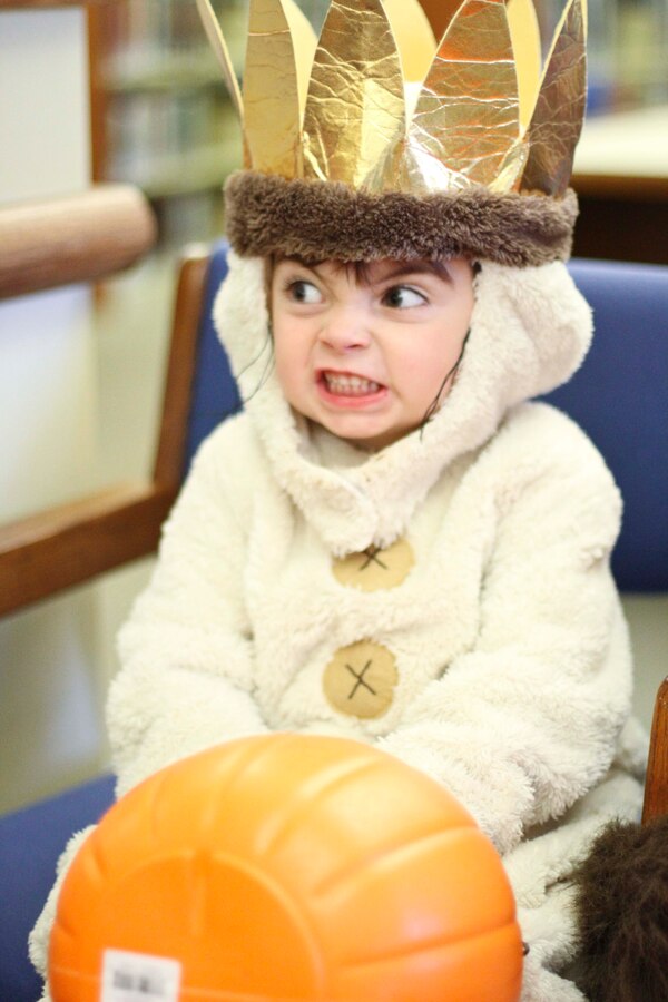 Three-year-old, Ashton, attends the Halloween Bash.