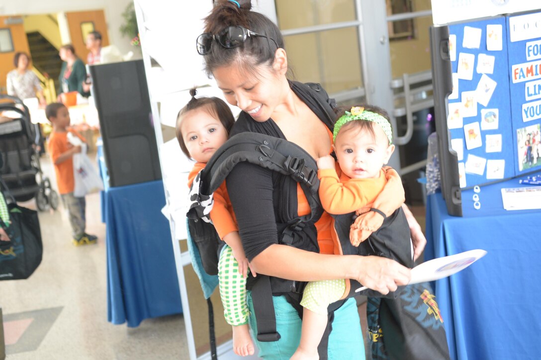 Alyssa (front) and Aria (back) celebrated their first birthday on Oct. 29 by attending the Marine Corps Community Services’s trick or treating at Little Hall aboard Marine Corps Base Quantico.