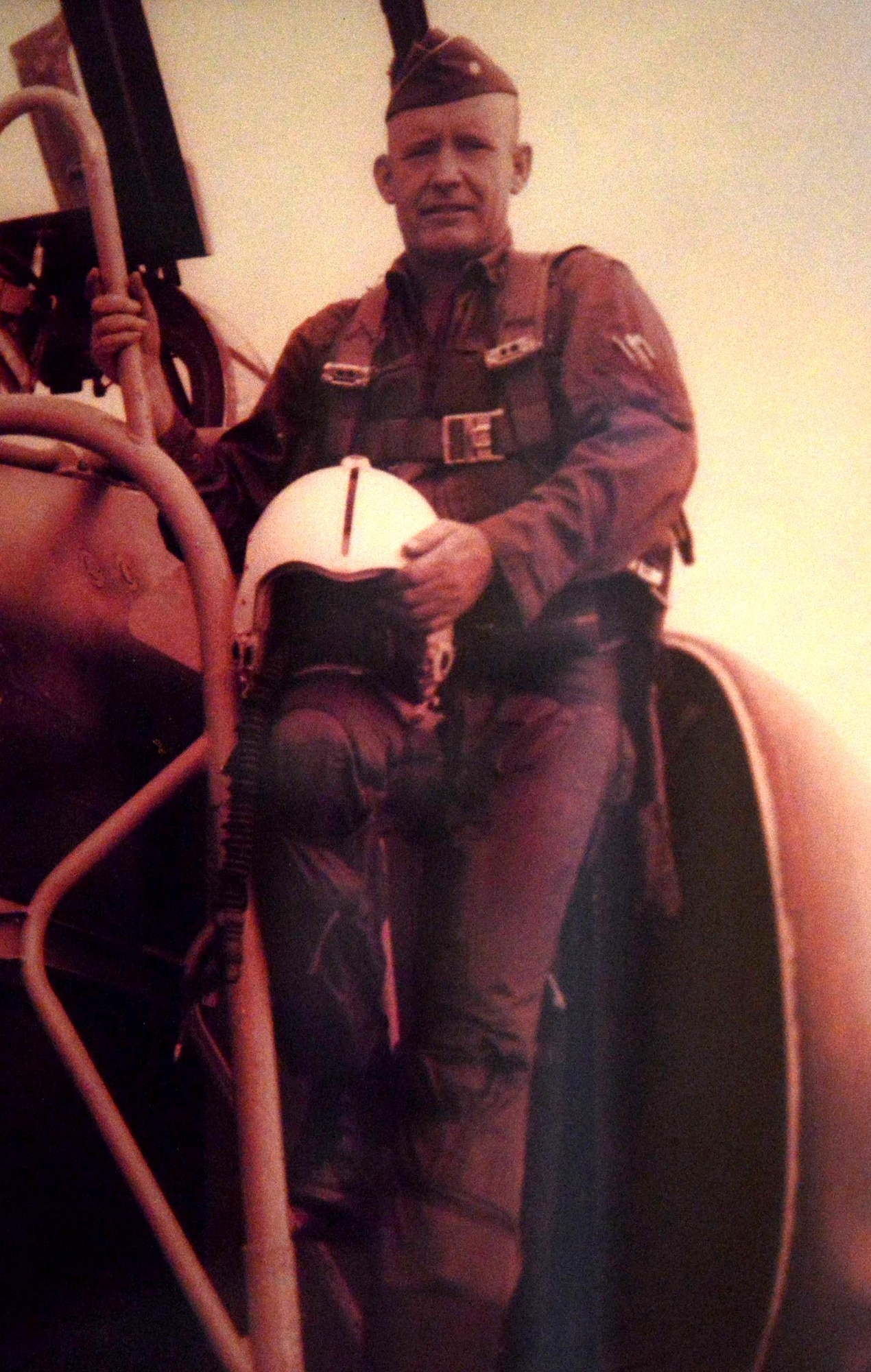 Lt. Col. Alma Skousen poses with his F-4 Phantom II in 1967 during his Vietnam deployment. In the six months Skousen was in Vietnam he flew 133 missions. (Courtesy photo) 