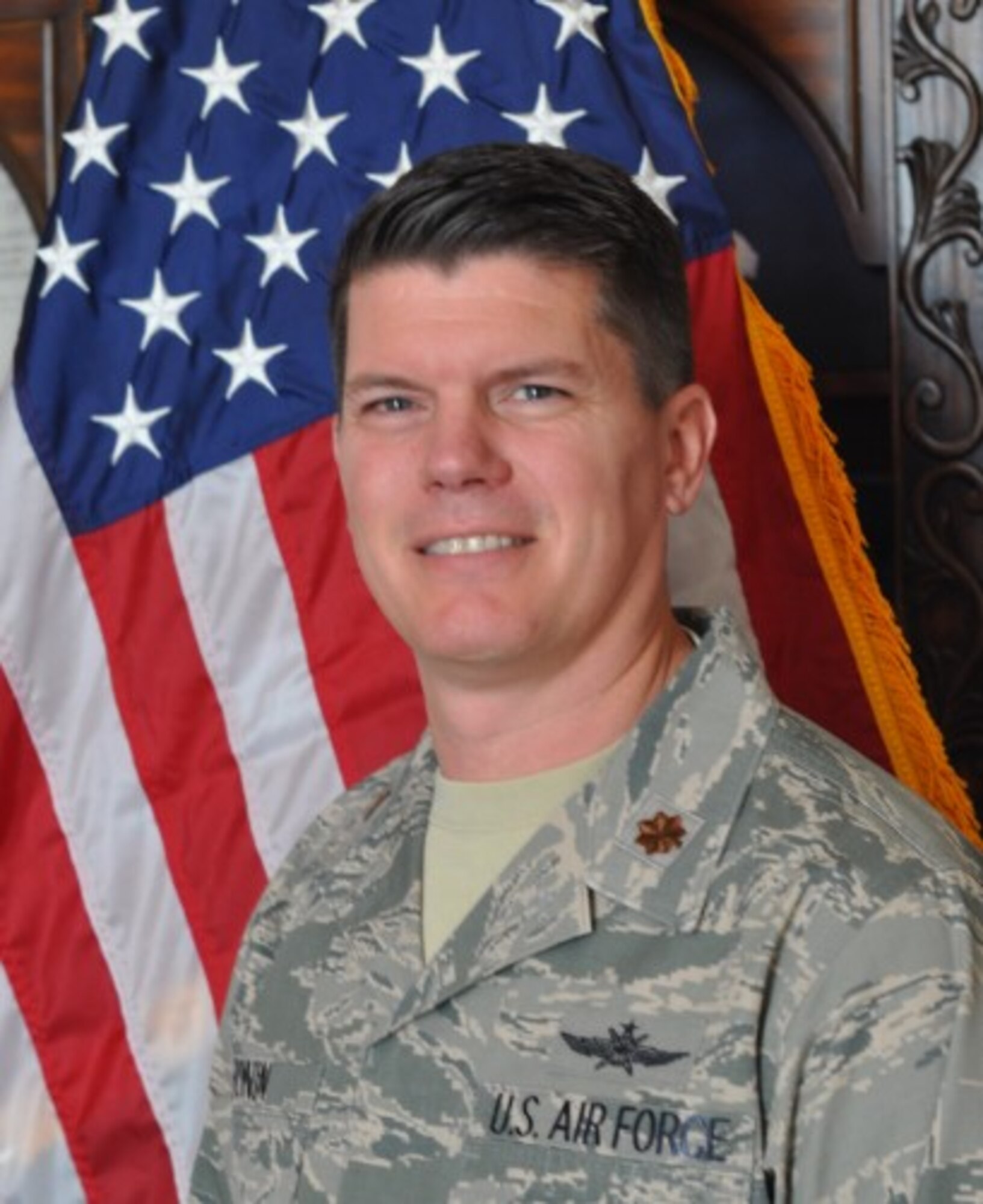 Maj. Brett Bonin, 854th Combat Operations Squadron, is a three-time awardee of the Military Outstanding Volunteer Service Medal. Displaced after Hurricane Katrina, he felt so inspired by the out-pouring of support from people and organizations around the country that he has dedicated himself to community service. (Courtesy Photo)