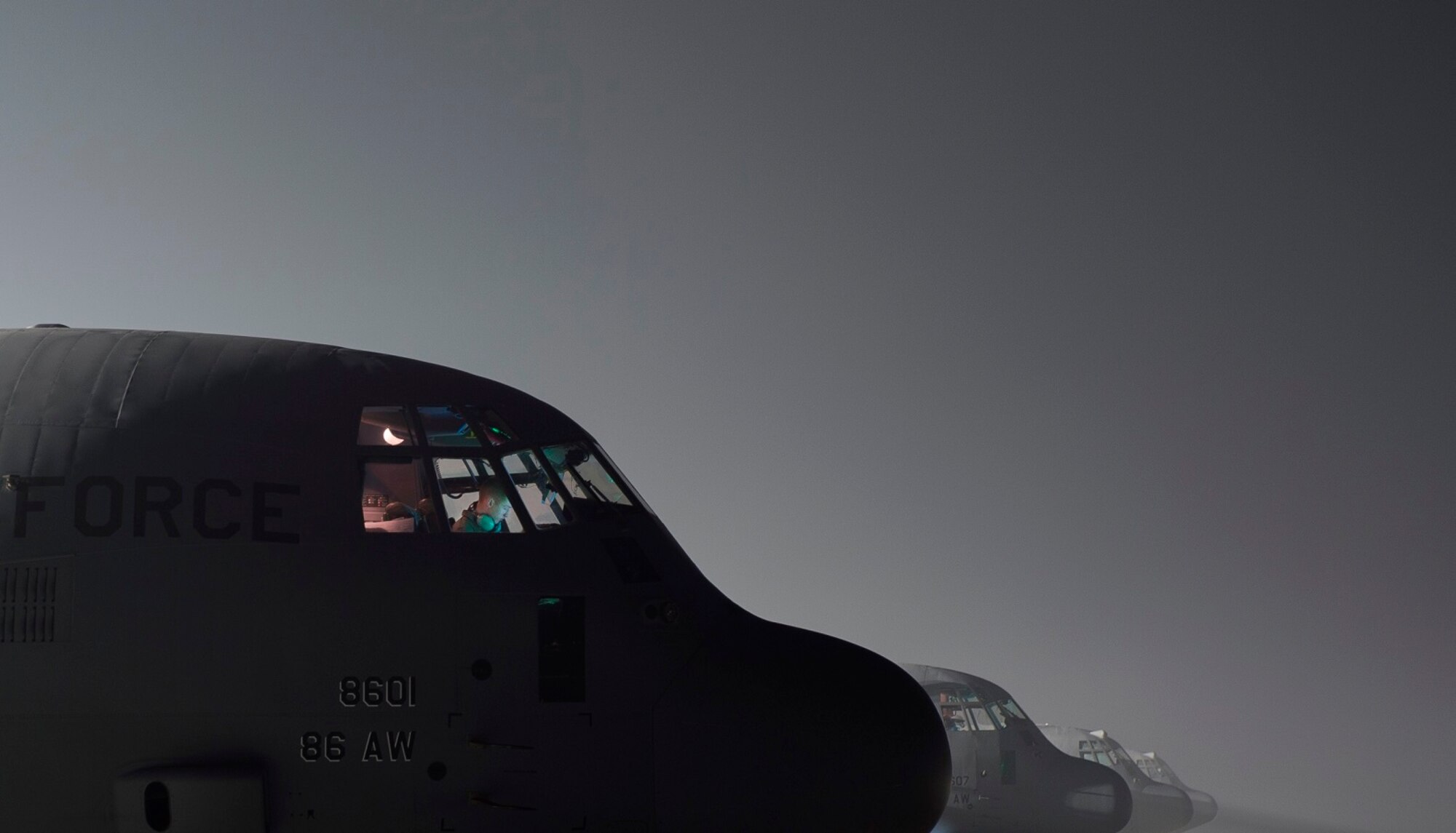 A U.S. Air Force  37th Airlift Squadron pilot performs preflight checks during Aviation Detachment 16-1, Oct. 30, 2015, at Powidz Air Base, Poland. Throughout the flight training deployment, C-130s from the U.S. and Poland air forces worked together to perform training requirements such as multiple-element formation flying and realistic night vision goggle training. (U.S. Air Force photo/Senior Airman Damon Kasberg)