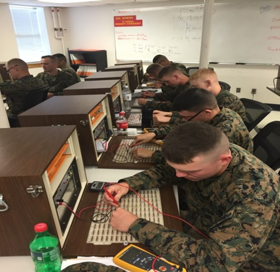 Marines attached to Basic Engineer Equipment Electrical Systems Technician course 1-16 (BEEEST 1-16) learn how to create circuits, test circuits, and how to apply the fundamentals of Ohms Law via practical application at Marine Corps Engineer School aboard Camp Lejeune, North Carolina.
