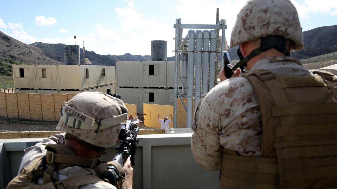 U.S. Marines with the 13th Marine Expeditionary Unit conducted a long range raid on PDL Combat Town, Nov. 3, 2015, as part of Composite Training Unit Exercise. COMPTUEX provides the MEU ARG the opportunity to integrate naval training while also allowing focused, mission-specific training and evaluation for the Marines and their Navy counter parts.
