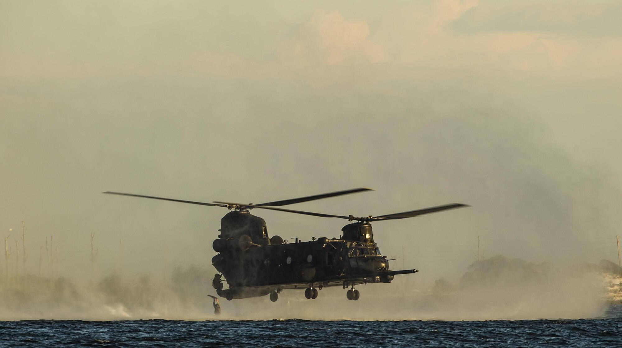 Marine Raiders with the Marine Corp Special Operations Command perform helocast training with the 160th Special Operations Aviation Regiment out of Fort Campbell, Kentucky, at Hurlburt Field, Fla., Oct. 29, 2015. The 160th SOAR, also known as the Night Stalkers, is a special operations force that provides helicopter aviation support for general purpose forces and joint special operations forces. (U.S. Air Force photo by Senior Airman Christopher Callaway) 