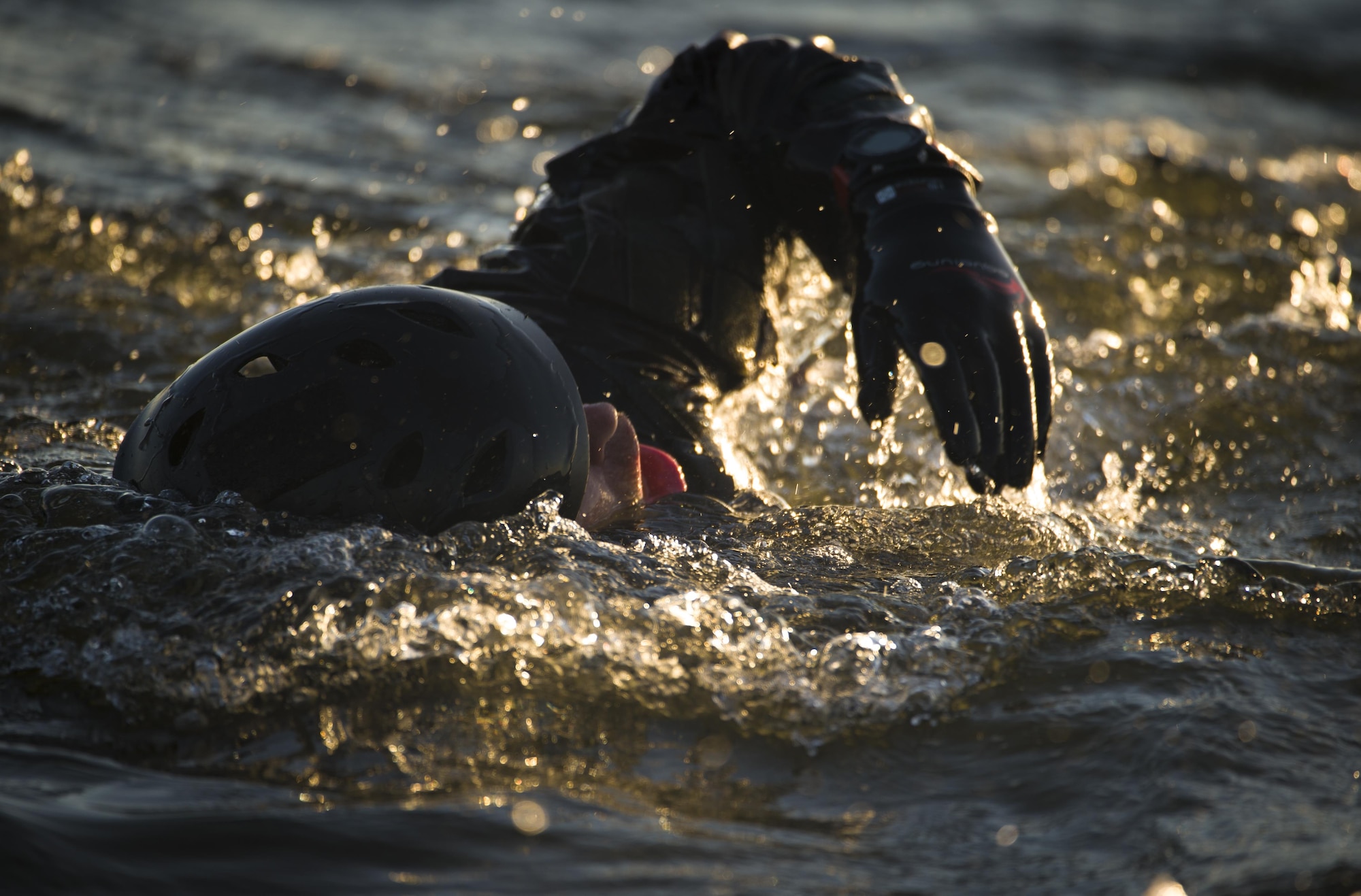 Marine Raiders with the Marine Corp Special Operations Command perform helocast training with the 160th Special Operations Aviation Regiment out of Fort Campbell, Kentucky, at Hurlburt Field, Fla., Oct. 29, 2015. The Raiders spent a week at Hurlburt Field to perform specialized training. (U.S. Air Force photo by Senior Airman Christopher Callaway) 