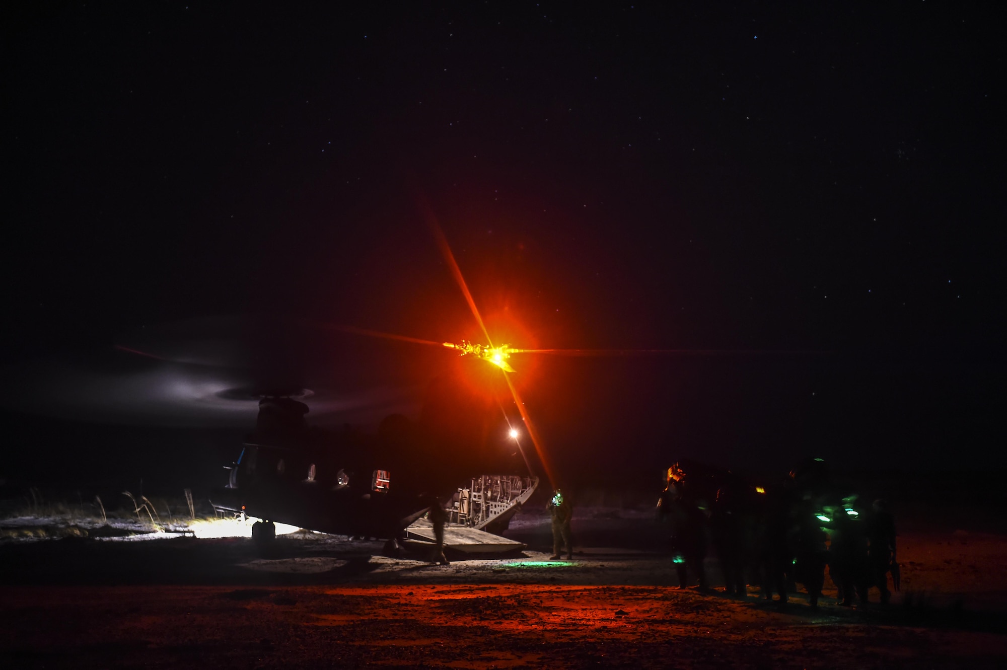 Marine Raiders with the Marine Corp Special Operations Command perform helocast training with the 160th Special Operations Aviation Regiment out of Fort Campbell, Kentucky, at Hurlburt Field, Fla., Oct. 29, 2015. The 160th SOAR, also known as the Night Stalkers, is a special operations force that provides helicopter aviation support for general purpose forces and joint special operations forces. (U.S. Air Force photo by Senior Airman Christopher Callaway) 