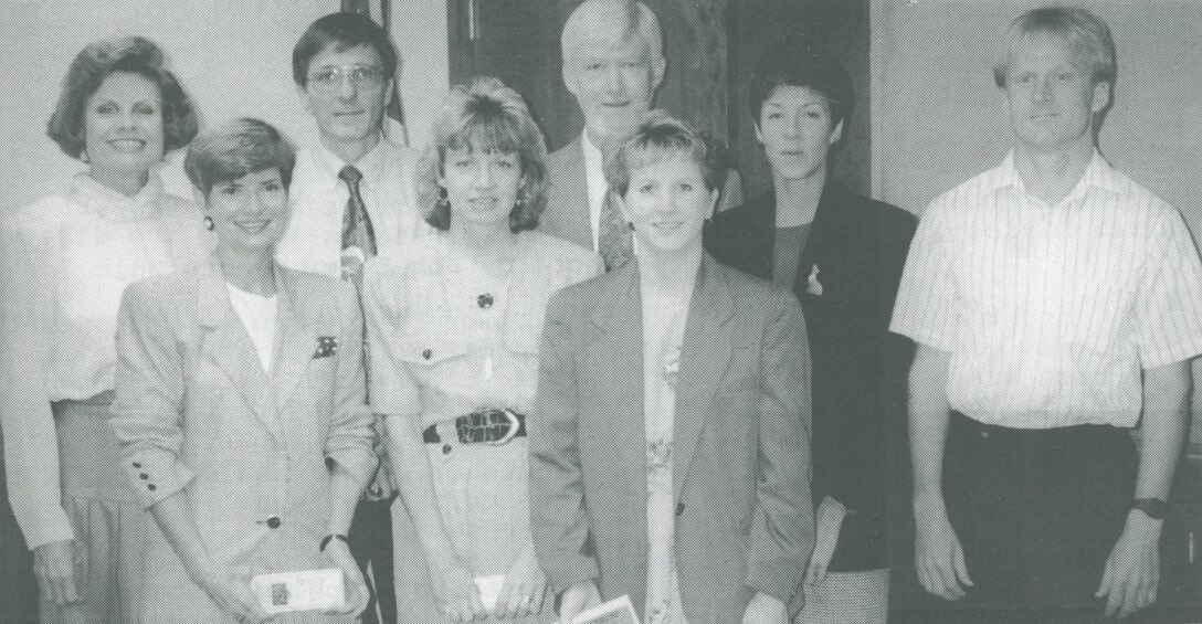 Joe Chamberlain (right) finished the 1992 Corporate Cup 10k race with a time of 33.25. He finished 11th overall and first for the USACE team.