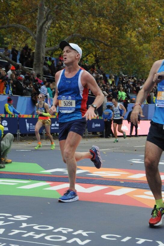 On November 1, 2015, Joe Chamberlain finished the New York City Marathon with a time of 3:10:20. His advice to himself upon leaving Omaha was simply “finish strong”. As Chamberlain reached the south end of Central Park, the noise went from deafening silence to a deafening roar from the crowd. “I couldn’t believe I was there,” he said. “Their cheers echoed off the buildings. They really did carry runners to the finish, I wanted to keep running as soon as I saw the buildings and heard them. Usually, the last 3 miles are tough but those 3 miles were fantastic and I’ve won races.”
