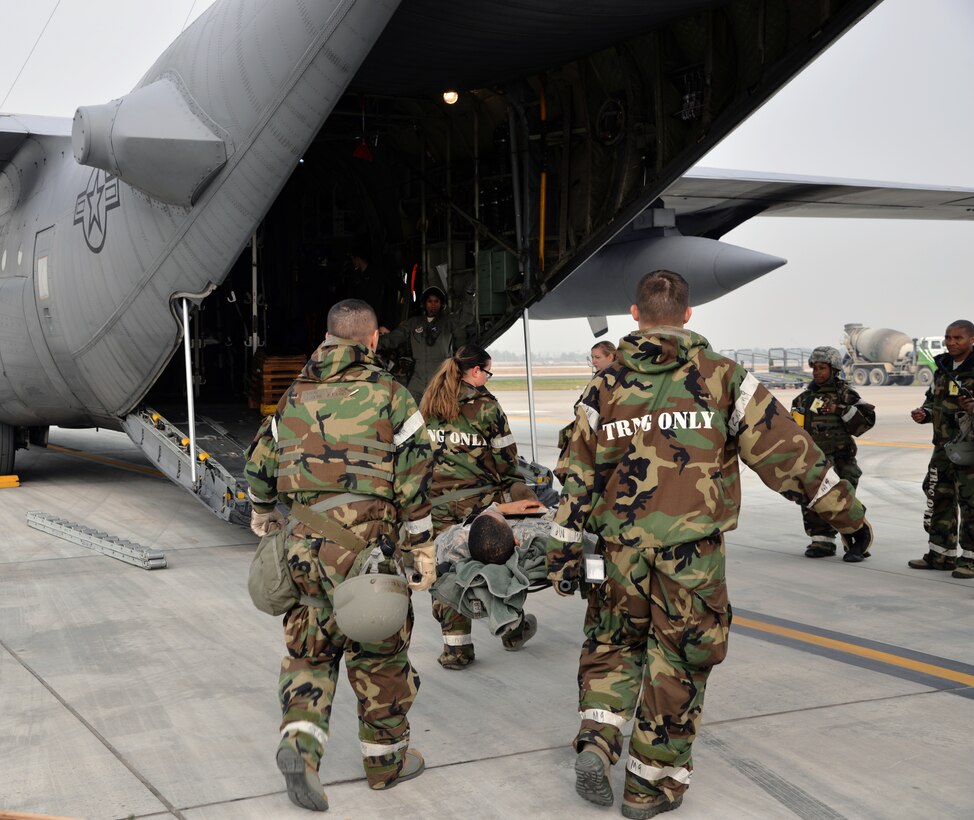 51 MDG, 18 AES perform aeromedical evacuation during Vigilant Ace 16