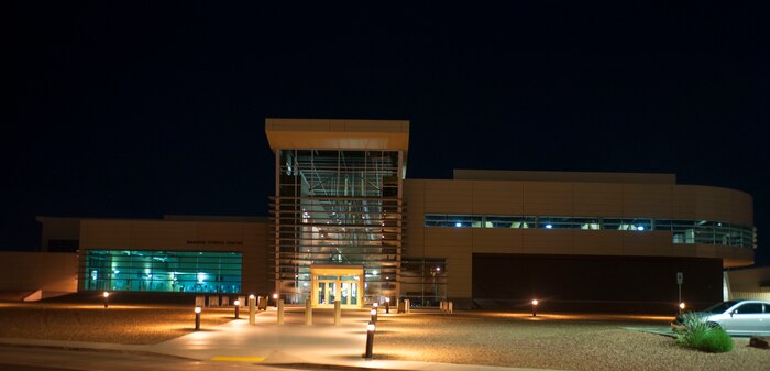 Beginning Nov. 16th, the Fitness Access Program will allow individuals into the Warrior Fitness Center on Nellis Air Force Base, Nev., during unmanned hours. Individuals registered for Fitness Access will be allowed to bring one guest -- 18 years and older -- into the facility during unmanned hours and the 99th Security Forces Squadron will conduct random patrols. The pool, sauna, equipment checkout, family room, offices and café will be off limits during unmanned hours. (U.S. Air Force photo by Senior Airman Mikaley Kline)