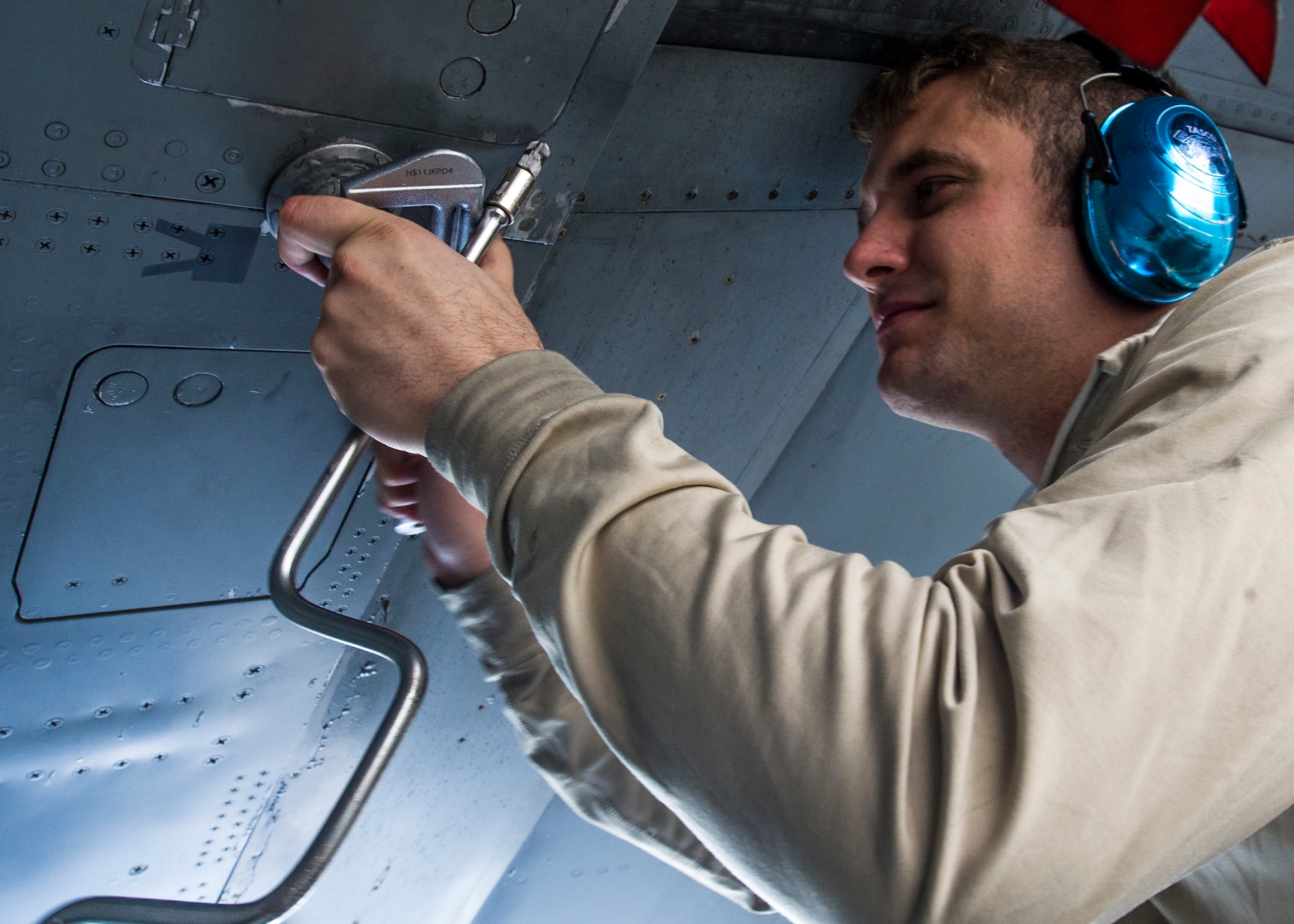 Staff Sgt. Brian Cormier, a crew chief with the 54th Aircraft Maintenance Squadron at Holloman, prepares an F-16 Fighting Falcon for aircraft purification Nov. 4. Holloman Airmen performed this process for the first time on an F-16 on Nov. 3.  The goal of Aircraft Purification is to increase aircraft system reliability, reduce maintenance costs and reduce the waste associated with standard fluid changes. (U.S. Air Force photo by Airman 1st Class Emily A. Kenney/Released)  