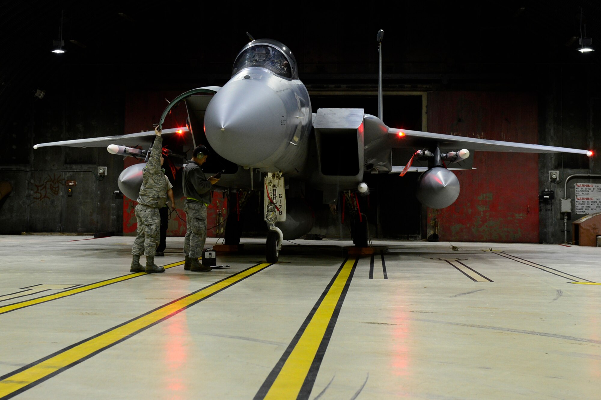 U.S. Air Force F-15C Eagles depart RAF Lakenheath to support the combat air patrol mission in Turkey, Nov. 6, 2015. The six F-15Cs from the 48th Fighter Wing deployed to Incirlik in response to the Government of Turkey's request for support in securing the sovereignty of Turkish airspace. As an air-to-air fighter aircraft, the F-15C specializes in gaining and maintaining air superiority. (U.S. Air Force photo by Airman 1st Class Erin R. Babis/Released)