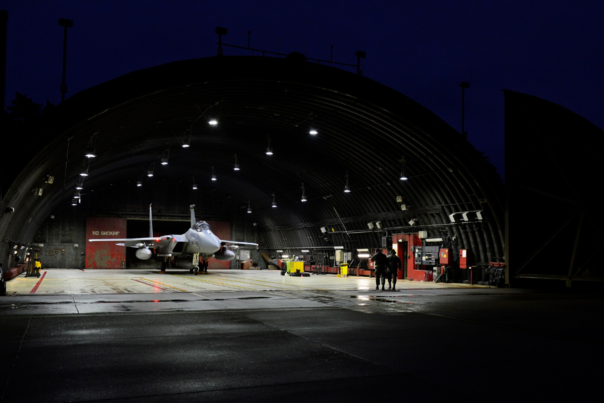 U.S. Air Force F-15C Eagles depart RAF Lakenheath to support the combat air patrol mission in Turkey, Nov. 6, 2015. The six F-15Cs from the 48th Fighter Wing deployed to Incirlik in response to the Government of Turkey's request for support in securing the sovereignty of Turkish airspace. As an air-to-air fighter aircraft, the F-15C specializes in gaining and maintaining air superiority. (U.S. Air Force photo by Airman 1st Class Erin R. Babis/Released)