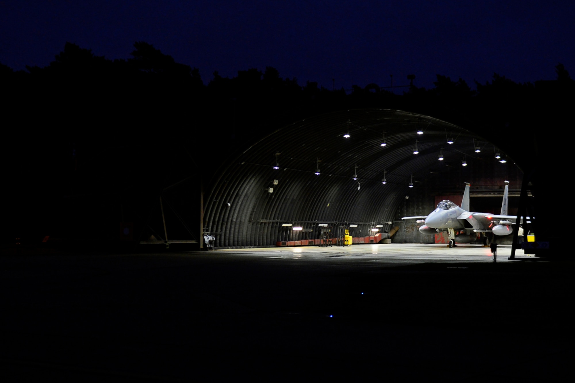 U.S. Air Force F-15C Eagles depart RAF Lakenheath to support the combat air patrol mission in Turkey, Nov. 6, 2015. The six F-15Cs from the 48th Fighter Wing deployed to Incirlik in response to the Government of Turkey's request for support in securing the sovereignty of Turkish airspace. As an air-to-air fighter aircraft, the F-15C specializes in gaining and maintaining air superiority. (U.S. Air Force photo by Airman 1st Class Erin R. Babis/Released)