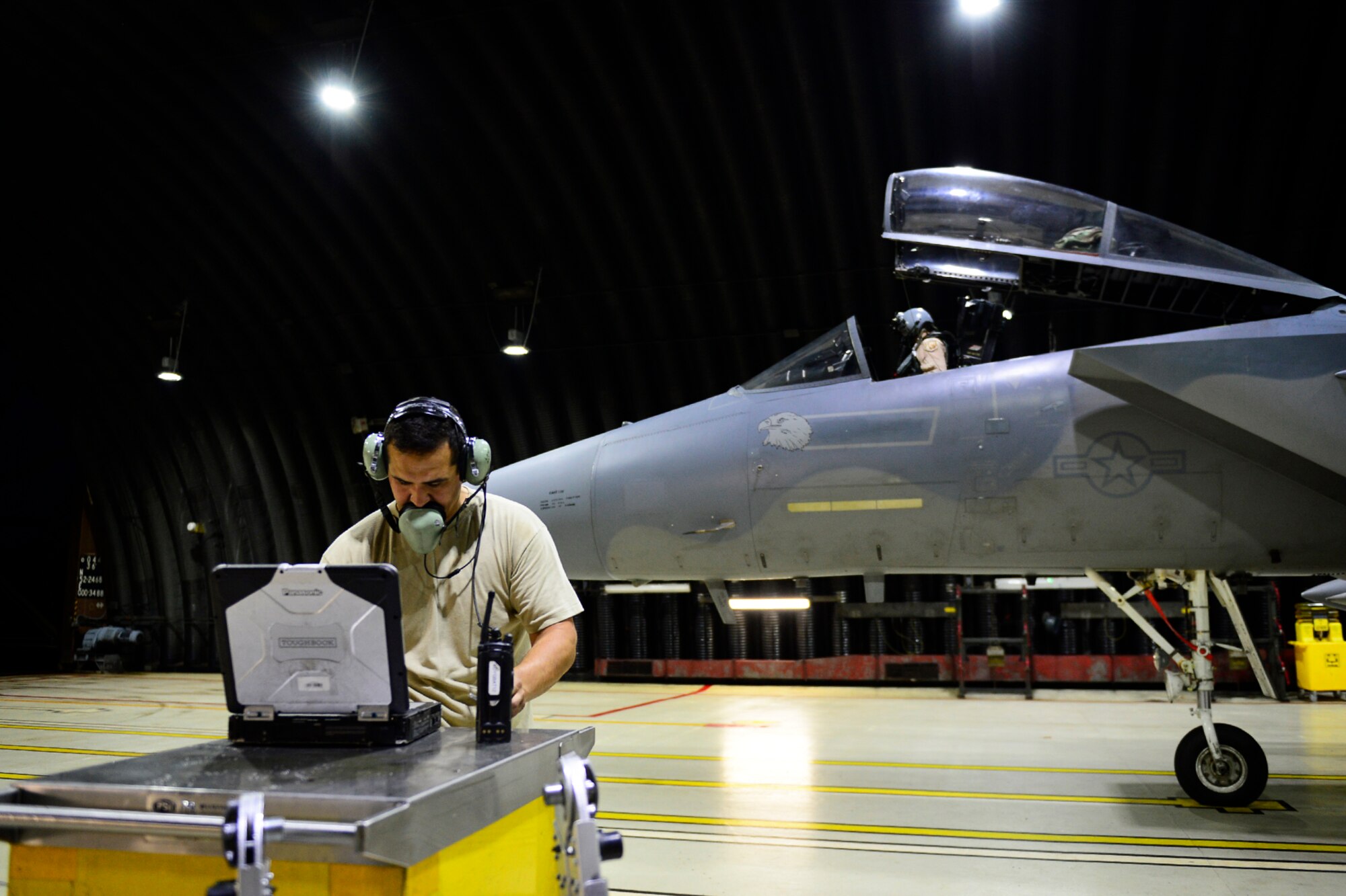 U.S. Air Force F-15C Eagles depart RAF Lakenheath to support the air border patrol mission in Turkey, Nov. 6, 2015. The six F-15Cs from the 493rd Expeditionary Fighter Squadron deployed to Incirlik in response to the Government of Turkey's request for support in securing the sovereignty of Turkish airspace. As an air-to-air fighter aircraft, the F-15C specializes in gaining and maintaining air superiority. (U.S. Air Force photo by Airman 1st Class Erin R. Babis/Released)