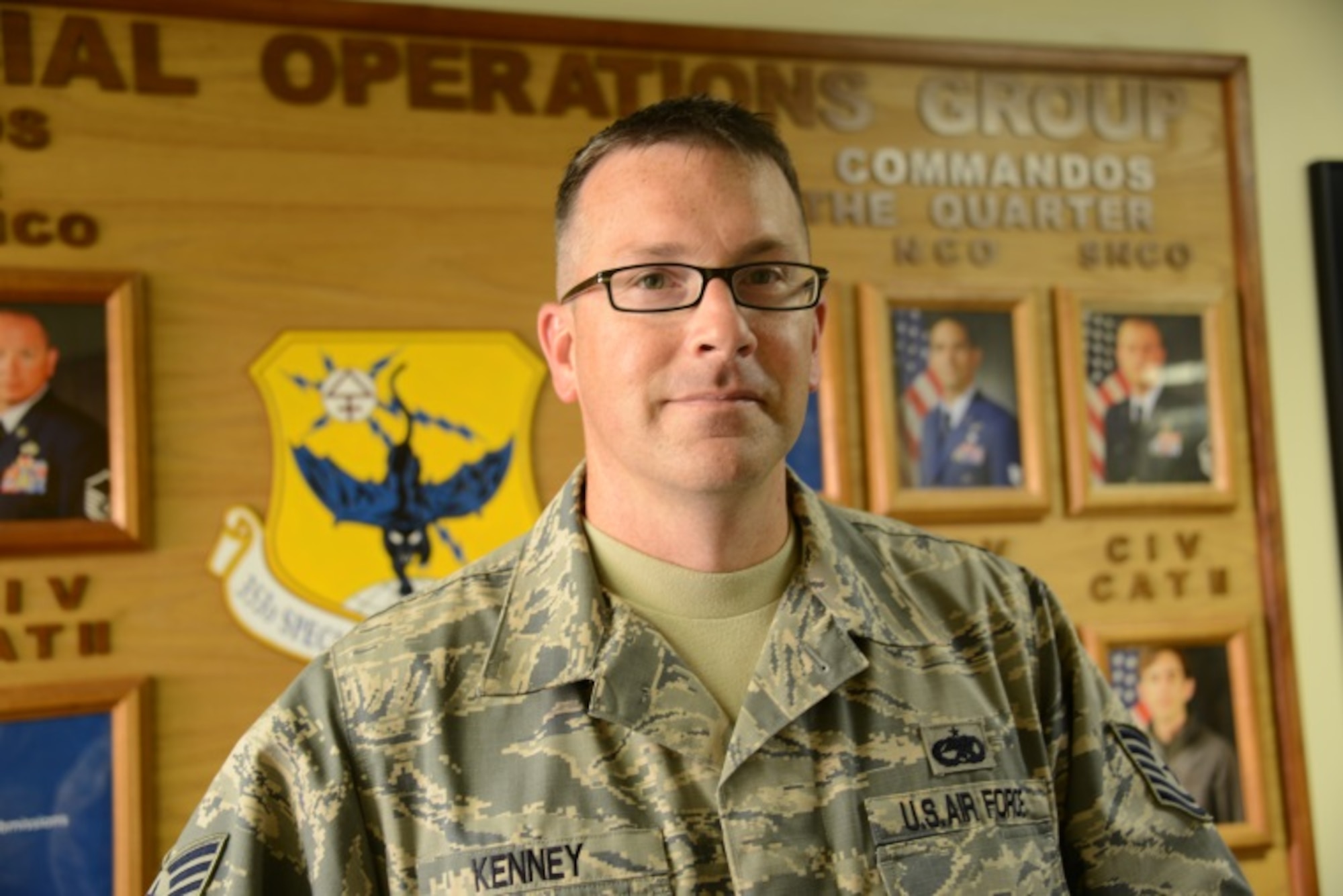 Tech. Sgt. James, Kenney is from the 353rd Special Operations Maintenance Squadron, and he is the Batcat Spotlight for the month of November.  (U.S. Air Force photo by Tech. Sgt. Kristine Dreyer)