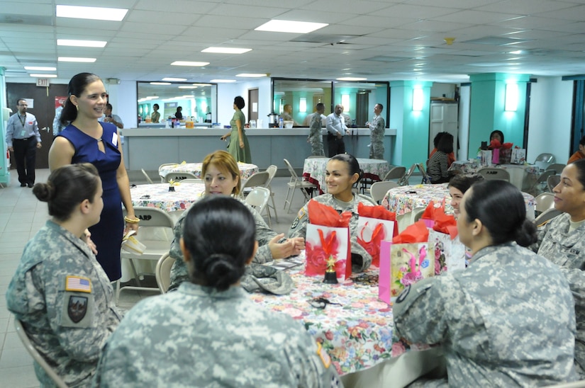Idalis M. Marquez, commander of the Disabled American Veterans (DAV) of Puerto Rico, personally welcomed 1st Mission Support Command Soldiers to the "Women Veterans/Our Stars" event on Nov. 4.