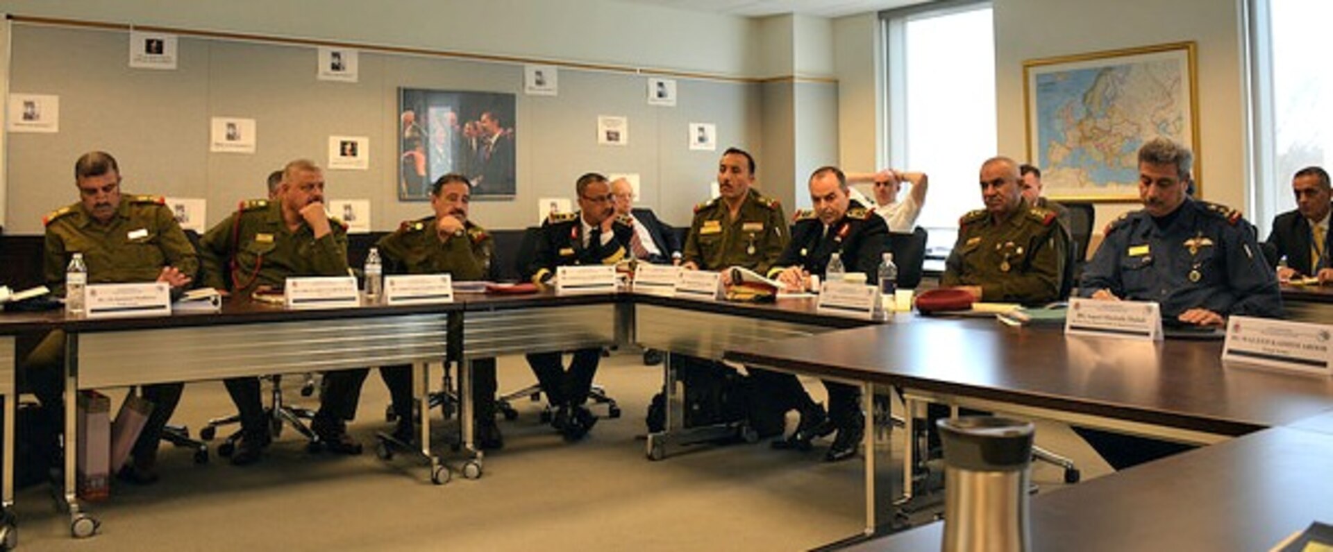 Iraqi Delegation listens to a roundtable presentation with Professor Judith Yaphe