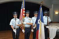 Randolph and Judson High School, Junior Reserve Officer Training Corps, presents the colors at the Wounded Warrior Combat Breakfast Nov. 3, 2015 at Joint Base San Antonio-Randolph.  This annual breakfast features a tribute to the wounded service members who have put themselves in harms way in defense of the freedom. (U.S. Air Force photo by Joel Martinez/Released)