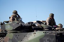 U.S. 1st Marine Division, Alpha Company, 3D Amphibious Assault Battalion conducts their Amphibious Assault Vehicle qualifications tables 1-9 for the first time at Yuma Proving Grounds, Ariz., on Nov. 6, 2015.  Alpha Company is conducting this training in preparation for future deployments. (U.S. Marine Corps photo taken by LCpl. AaronJames B. Vinculado/Released)