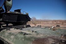 U.S. 1st Marine Division, Alpha Company, 3D Amphibious Assault Battalion conducts their Amphibious Assault Vehicle qualifications tables 1-9 for the first time at Yuma Proving Grounds, Ariz., on Nov. 6, 2015.  Alpha Company is conducting this training in preparation for future deployments. (U.S. Marine Corps photo taken by LCpl. AaronJames B. Vinculado/Released)