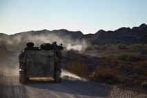 U.S. 1st Marine Division, Alpha Company, 3D Amphibious Assault Battalion conducts their Amphibious Assault Vehicle qualifications tables 1-9 for the first time at Yuma Proving Grounds, Ariz., on Nov. 6, 2015.  Alpha Company is conducting this training in preparation for future deployments. (U.S. Marine Corps photo taken by LCpl. AaronJames B. Vinculado/Released)