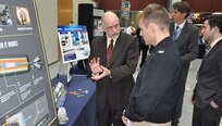 Charles Garnett, NSWCDD electromagnetic railgun system engineer, explains how electricity can launch railgun projectiles at seven times the speed of sound.
The electromagnetic railgun is a long-range weapon that launches projectiles using electricity instead of chemical propellants and is under development by the Department of the Navy for use aboard ships. 
