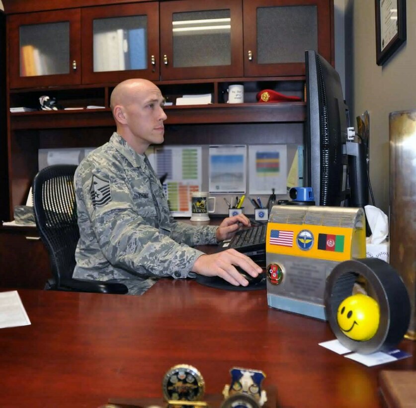 Master Sgt. Jessie Thomas is the new Air Reserve Personnel Center first sergeant on Buckley Air Force Base, Colo. (U.S. Air Force photo/Tech. Sgt. Rob Hazelett)