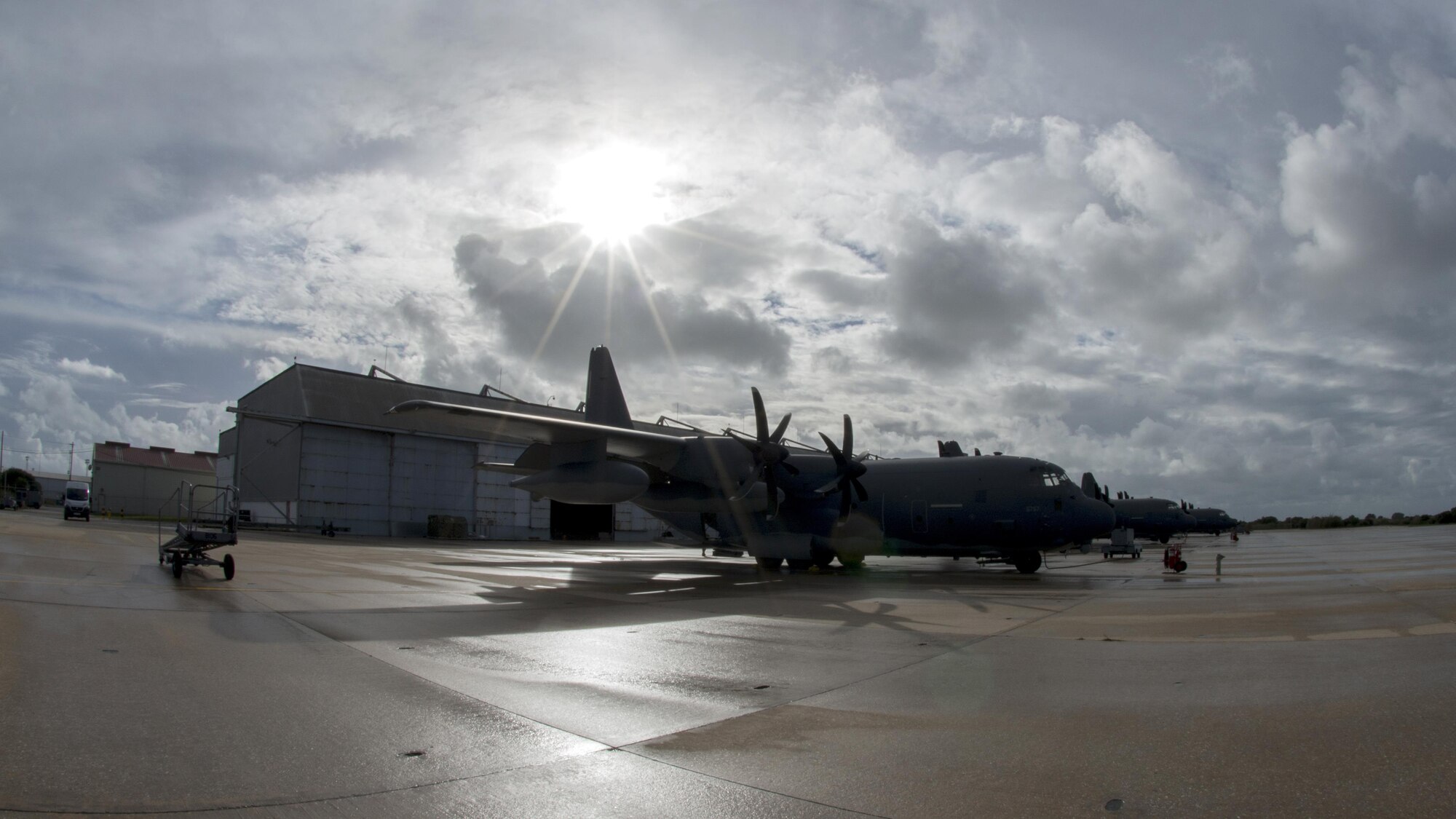 U.S. MC-130J Commando II’s from the 352d Special Operations Wing stand ready at Naval Air Station Rota, Spain in during TRIDENT JUNCTURE, Nov. 2, 2015. TRJE15 tested the NATO Response Force’s air, sea, land and Special Forces capabilities, to ensure that they are adapted to provide an integral part of NATO’s larger toolbox and to safeguard the Alliance’s interests. (U.S. Air Force photo by 1st Lt. Chris Sullivan/Released)