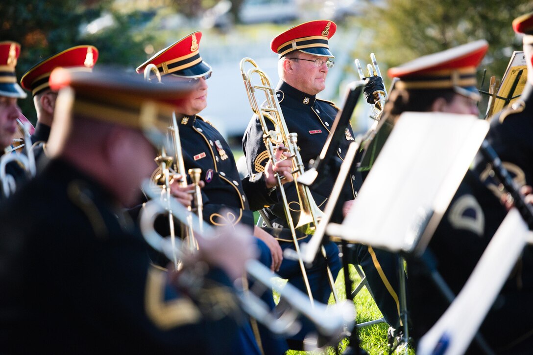 The U.S. Army Band “Pershing’s Own” provides music for a memorial service for General of the Armies John J. Pershing in Arlington National Cemetery in Arlington, Va., Nov. 11, 2015. U.S. Army photo by Rachel Larue