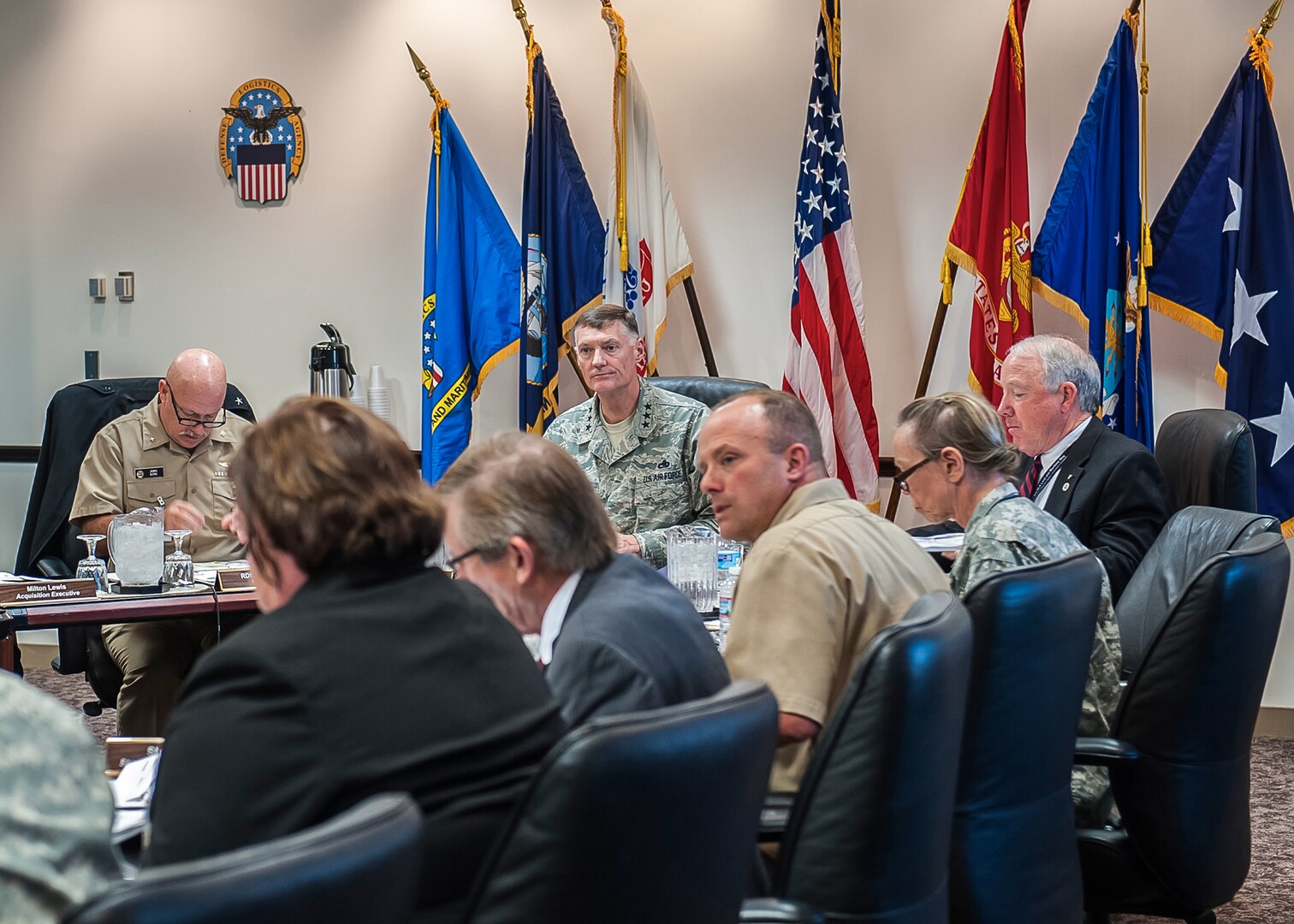 Air Force Lt. Gen. Andy Busch, DLA Director, was presented Land and Maritime’s Annual Operating Plan Oct. 29 inside Building 20 on Defense Supply Center Columbus. Leaders from across the organization briefed him on the organization’s major strategic and operational objectives.