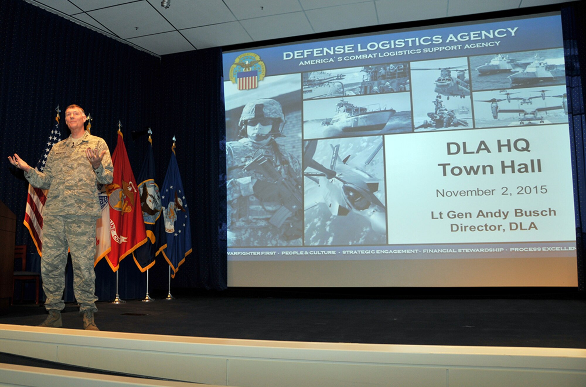 DLA Director touts resiliency, performance-based logistics at town hall