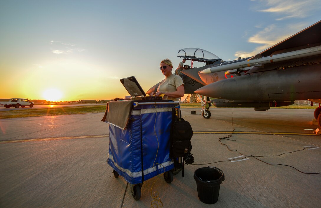 U.S. Air Force F-15E Strike Eagles arrive at Incirlik Air Base, Turkey, Nov. 12, 2015. The six F-15Es from the 48th Fighter Wing, RAF Lakenheath, UK, deployed to Incirlik in in support of Operation Inherent Resolve and counter-ISIL missions in Iraq and Syria. (U.S. Air Force photo by Airman 1st Class Cory W. Bush/Released)
