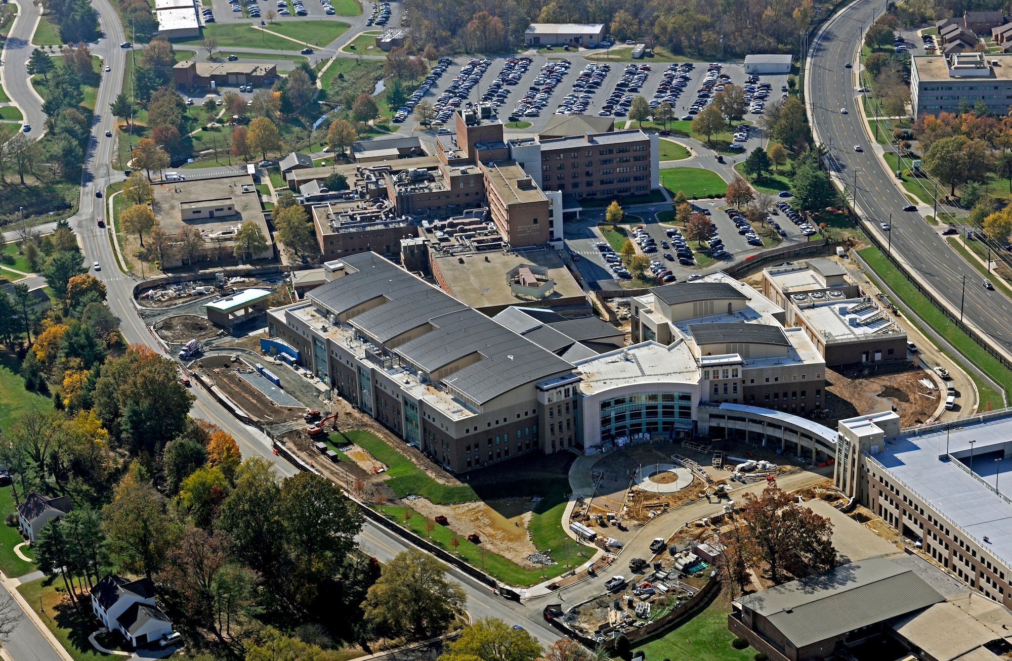 The Phase I construction of the new Malcolm Grow Medical Clinics and Surgery Center is nearing completion and selected clinics will begin moving to the new building on Feb. 19, 2016. (AF Photo by Tech. Sgt. Brian P. Ferguson)