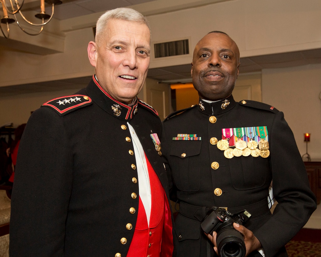 The Assistant Commandant of the U.S. Marine Corps, Gen. John M. Paxton, Jr., attends the 240th Marine Corps Birthday Ball as the guest of honor for the Wounded Warrior Regiment at U.S. Army Installation Fort Belvoir, Va., Nov. 10, 2015. (U.S. Marine Corps photo by Sgt. Tia Dufour/Released)