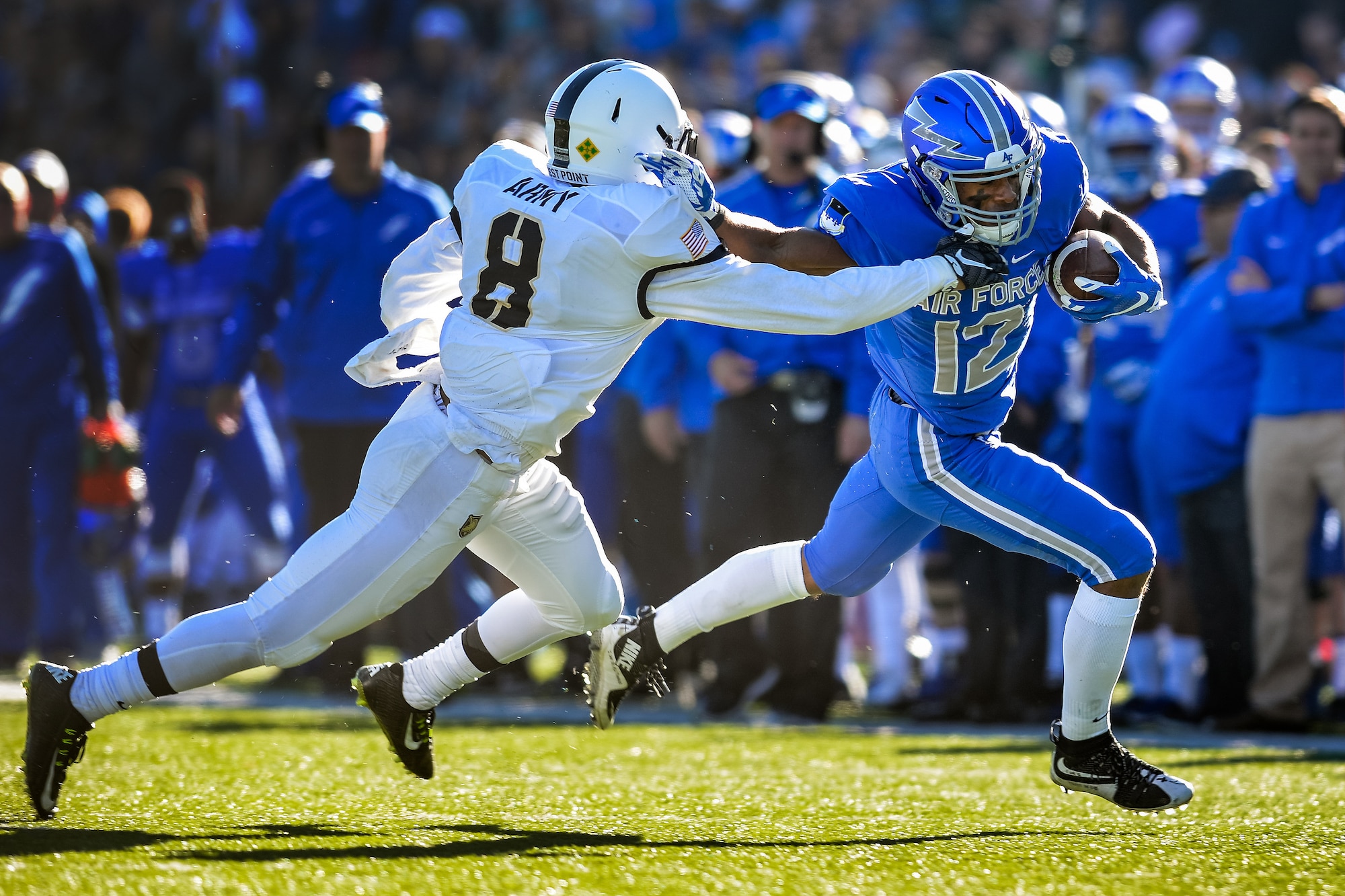 Air Force beat Army 20-3 at the Air Force Academy Nov. 7. The Falcons (6-3) next host Utah State (5-4) Nov. 14. The game will be televised online by ESPN3. (U.S. Air Force photo/Jason Gutierrez)
