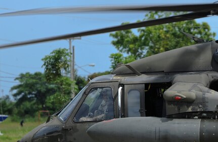 A U.S. Army UH-60 Blackhawk waits at a helicopter landing zone, Nov. 4, 2015, in the Gracias a Dios department (state) of Honduras while supporting a Honduran request to move soldiers in the area. The Honduran soldiers are a part of a rotation in the area to help stem the flow of drugs trafficking and related criminal activities in the Gracias a Dios District. (U.S. Air Force photo by Capt. Christopher J. Mesnard/Released)